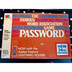 Milton Bradley Password Game-24th Edition, 1984 Vintage‎